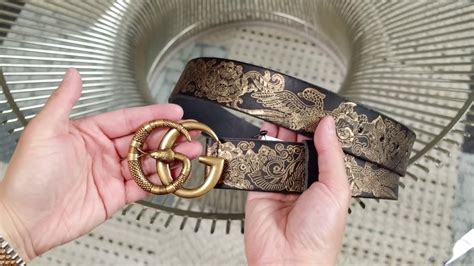 Gucci GG Marmont Men's Leather Belt w/Serpent: Overview & try 